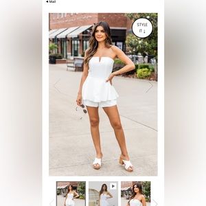 NWOT Pink Lily Romper size Medium